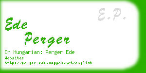ede perger business card